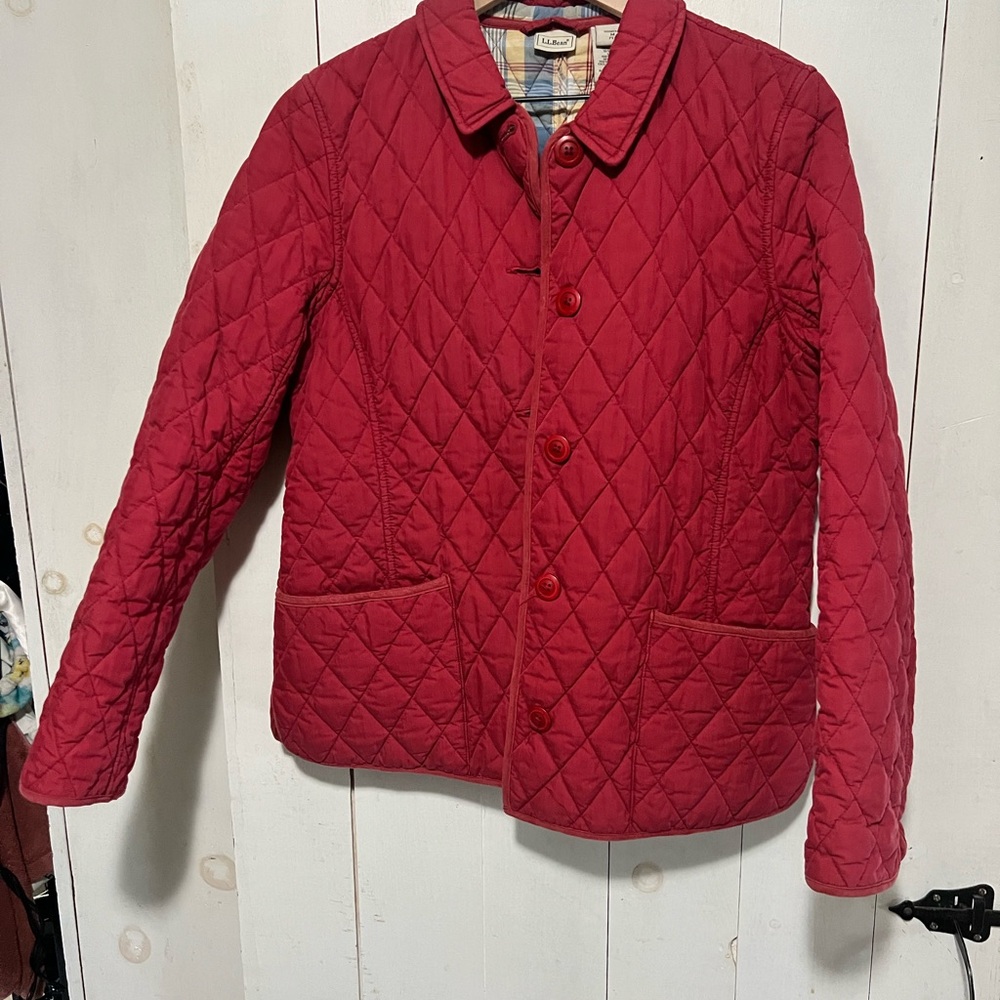 L.L. Bean Red Quilted Women's Jacket